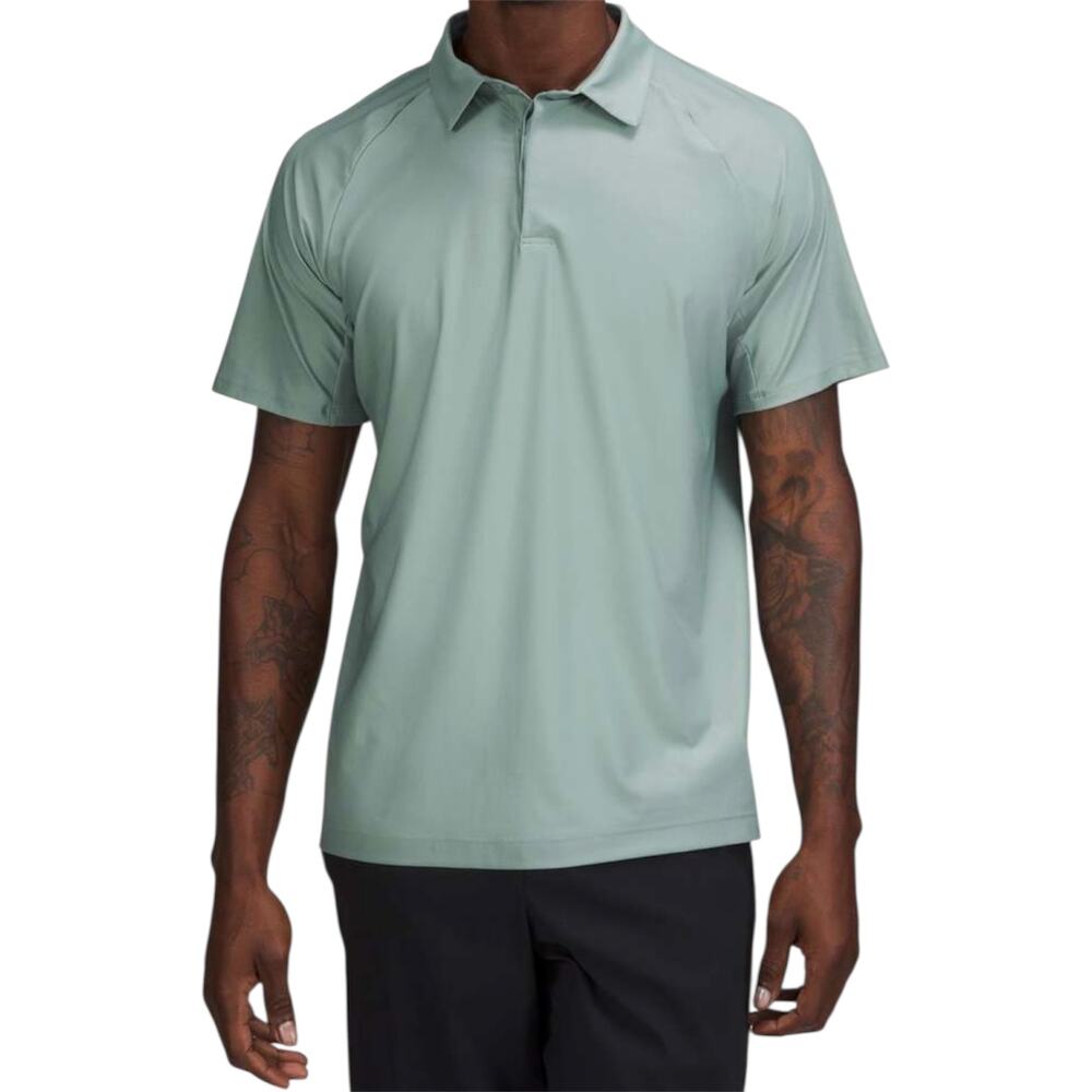 Lululemon Stretch Golf Polo Shirt Abrasion-Resistant Mesh Misty Glade XXL